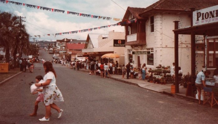 Back To Bowra festival in the 1990s showing community celebration and activities